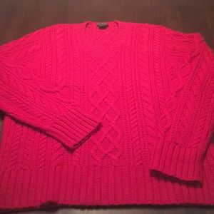 J. Crew hand knit cable knit sweater.